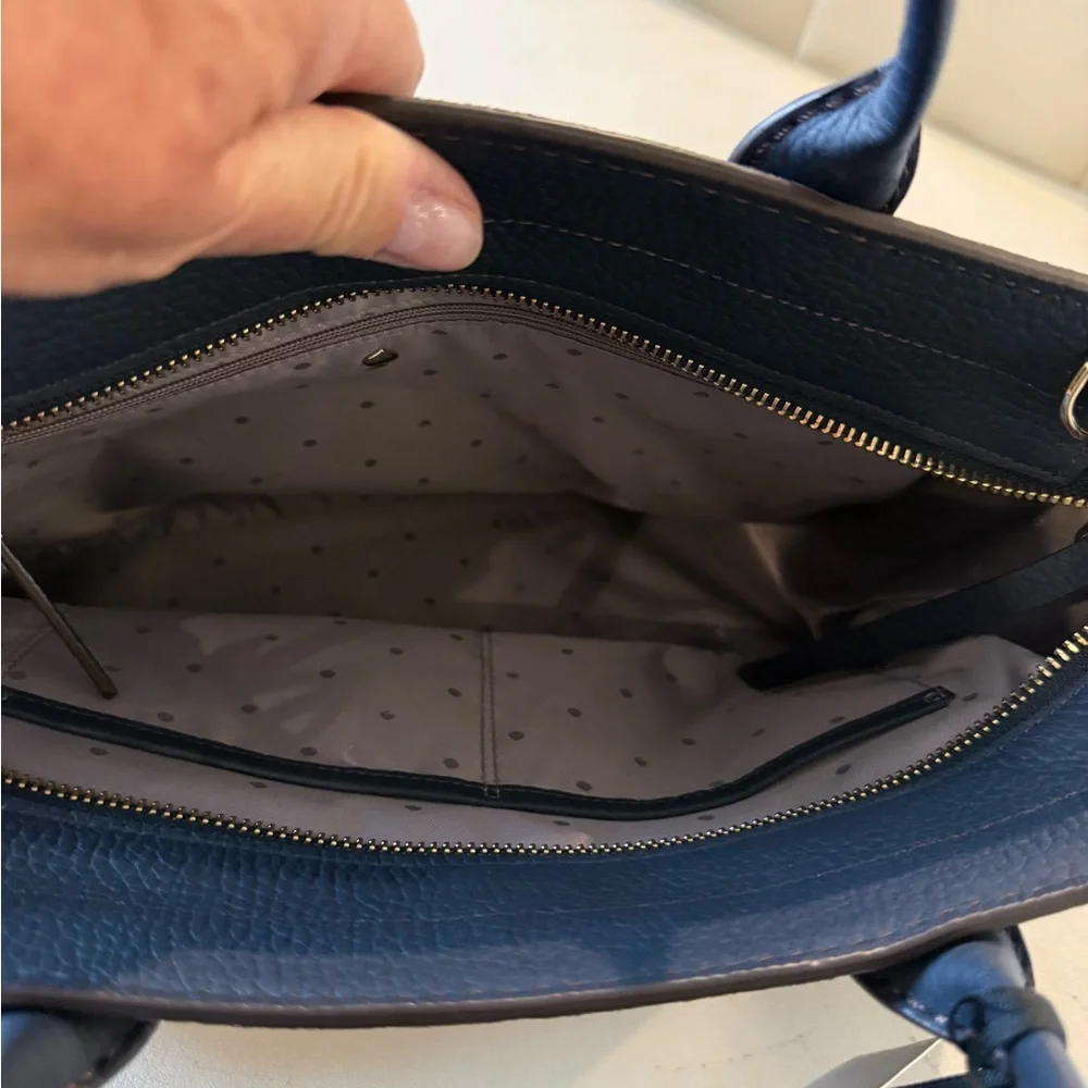 Kate Spade Navy Leather Satchel - Picture 6 of 6